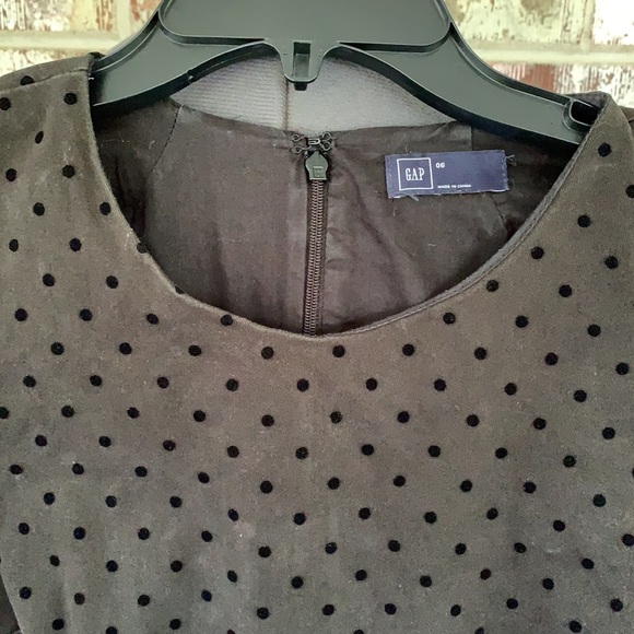 Gap Heavy Cotton/Velvet Polka Dot Dress - Picture 4 of 6